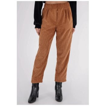 Pantaloni crop cu talie elastica