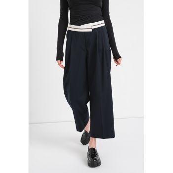 Pantaloni culotte din amestec de lana