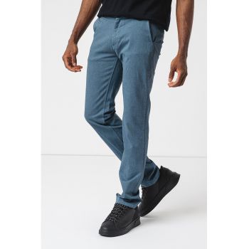 Pantaloni slim fit cu talie medie