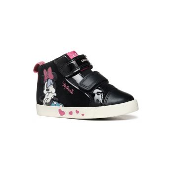 Pantofi sport cu garnituri din piele intoarsa si detaliu cu Minnie Mouse