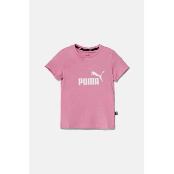 Puma tricou de bumbac pentru copii culoarea roz