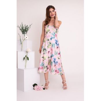 Rochie evazata cu imprimeu floral Chloe la reducere