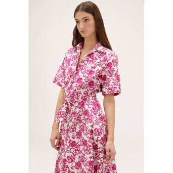 Rochie evazata cu imprimeu floral