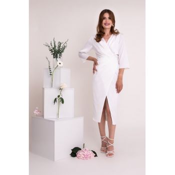 Rochie midi cu maneci 3/4 Nefeli