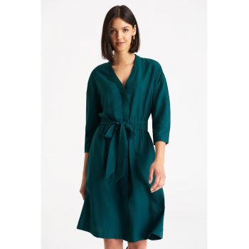 Rochie mini evazata cu model uni