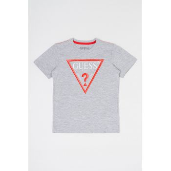 GUESS - Tricou de bumbac organic cu imprimeu logo