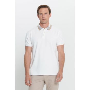 Tricou polo cu guler contrastant