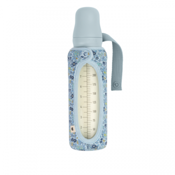 Husa Bibs x Liberty pentru biberonul din sticla 225 ml Chamomile Lawn Baby Blue