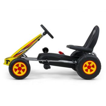 Kart cu pedale robust +3 ani Viper yellow