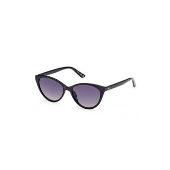 Ochelari de soare cat-eye cu model uni si lentile in degrade