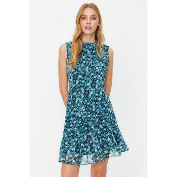 Rochie evazata cu imprimeu floral