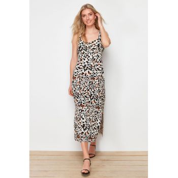 Rochie midi cu animal print