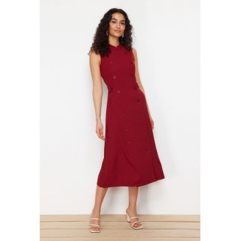 Rochie midi cu doua randuri de nasturi