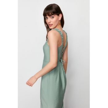 Rochie midi cu slit lateral