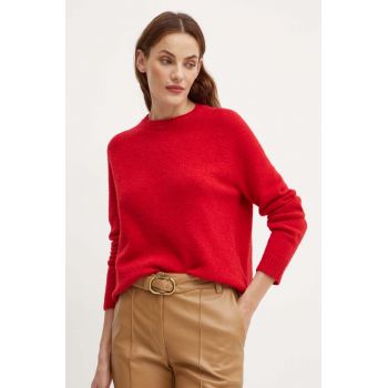 BOSS pulover din amestec de lana femei, culoarea rosu
