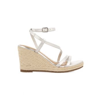 Espadrile de piele cu barete multiple