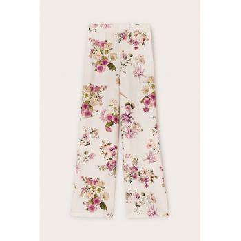 Motiv. Pantaloni cu model floral