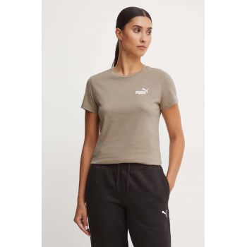 Puma tricou din bumbac culoarea verde