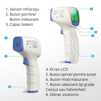 Termometru cu infrarosu non contact model FR 202 Jumper