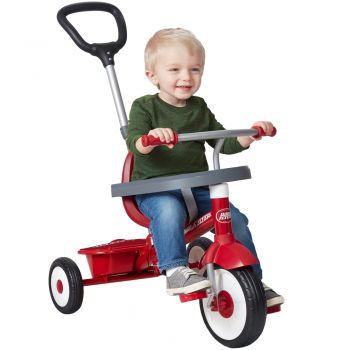 Tricicleta Radio Flyer 3 in 1 Stroll N Trike rosu