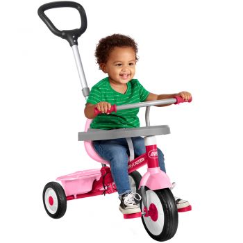 Tricicleta Radio Flyer 3 in 1 Stroll N Trike roz