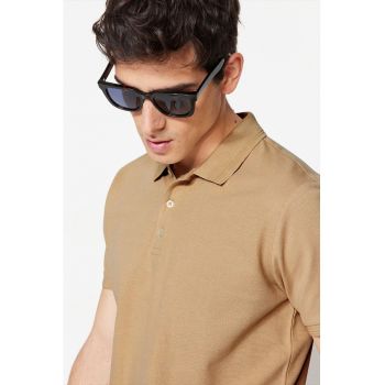 Tricou polo slim fit de bumbac