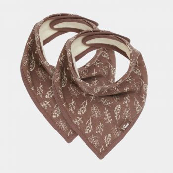 Baveta bandana din bumbac, set de 2 bucati, Meadow Chestnut