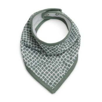 Baveta bandana din bumbac, set de 2 bucati, Snake Ash Green