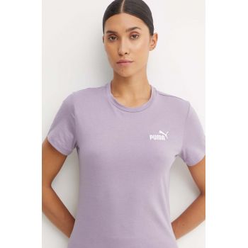 Puma tricou din bumbac culoarea violet ieftin