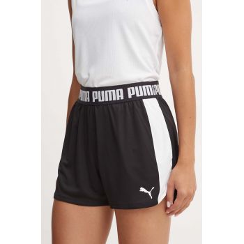 Puma pantaloni scurți de antrenament Train All Day culoarea negru, neted, high waist