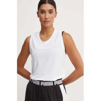 Puma top de antrenament culoarea alb