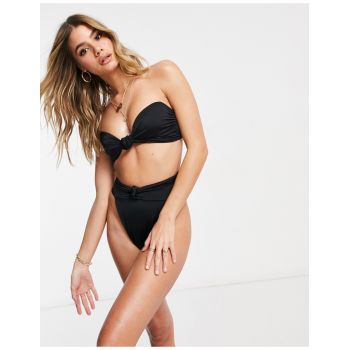 Sutien de baie cu nod, negru, dama