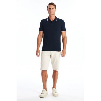 Tricou polo slim fit de bumbac