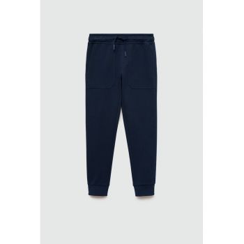 Pantaloni de trening din bumbac cu snur