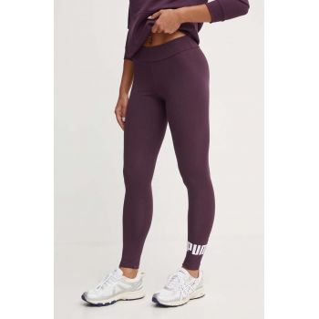 Puma colanti femei, culoarea violet, cu imprimeu