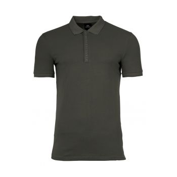 Tricou polo slim fit din amestec de bumbac