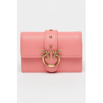 Geanta crossbody de piele cu clapa Love Micro ieftin