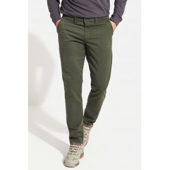 Pantaloni slim fit din amestec de bumbac