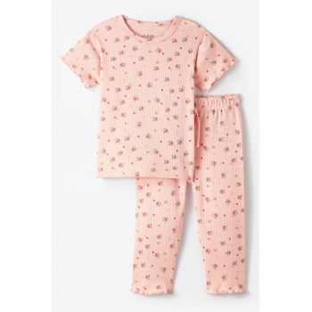 Pijama cu imprimeu floral