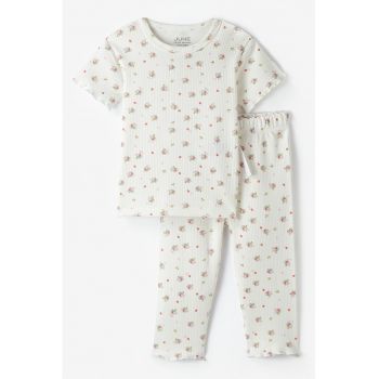 Pijama cu imprimeu floral