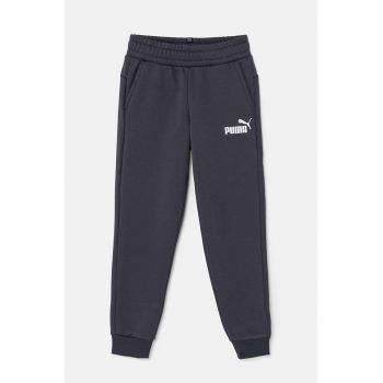 Puma pantaloni de trening pentru copii ESS Logo Pants FL cl B culoarea gri, cu imprimeu