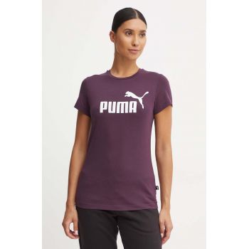 Puma tricou de bumbac pentru copii culoarea violet