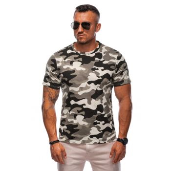 Tricou din bumbac cu imprimeu camuflaj