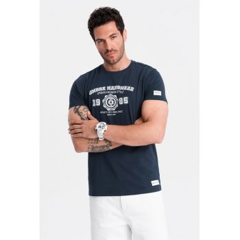 Tricou regular fit din bumbac cu imprimeu text