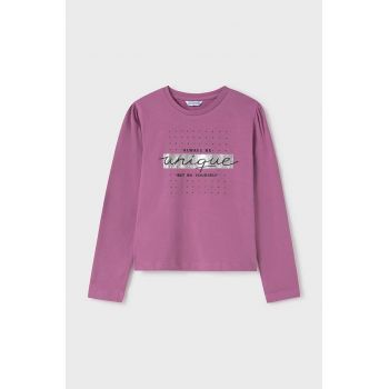 Mayoral longsleeve din bumbac pentru copii culoarea roz, 830