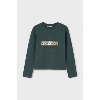 Mayoral longsleeve din bumbac pentru copii culoarea verde, 830