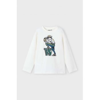 Mayoral longsleeve din bumbac pentru copii culoarea verde, cu imprimeu, 4042