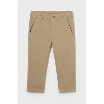 Mayoral pantaloni bebe culoarea bej, neted, 521