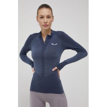 Salewa longsleeve funcțional Zebry Responsive culoarea albastru marin