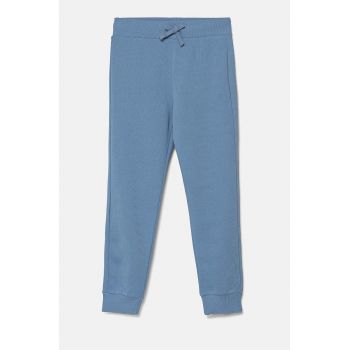 United Colors of Benetton pantaloni de trening din bumbac pentru copii neted, 3J68CF01P